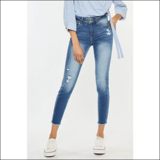 Rock the Raw Hem with Kancan: where Distressed Meets Daring 💥👖 - Medium / 7(27) - Jeans on Sale Worldwide Shipping