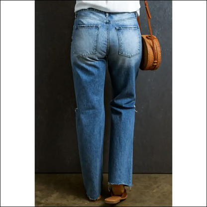 Rock Those Distressed Raw Hem Jeans and Embrace your Fashionable Chaos! 👖✨ - on Sale Worldwide Shipping