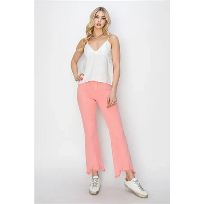 Rock your Confidence in Needful Things Trendy Raw Hem Bootcut Jeans 😂✨ - on Sale Worldwide Shipping