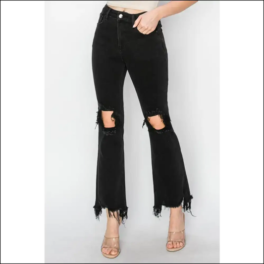 Rock your Raw Hem Journey with Needful Things Distressed Besties! 😂👖 - Black / 1xl - Jeans on Sale Worldwide Shipping