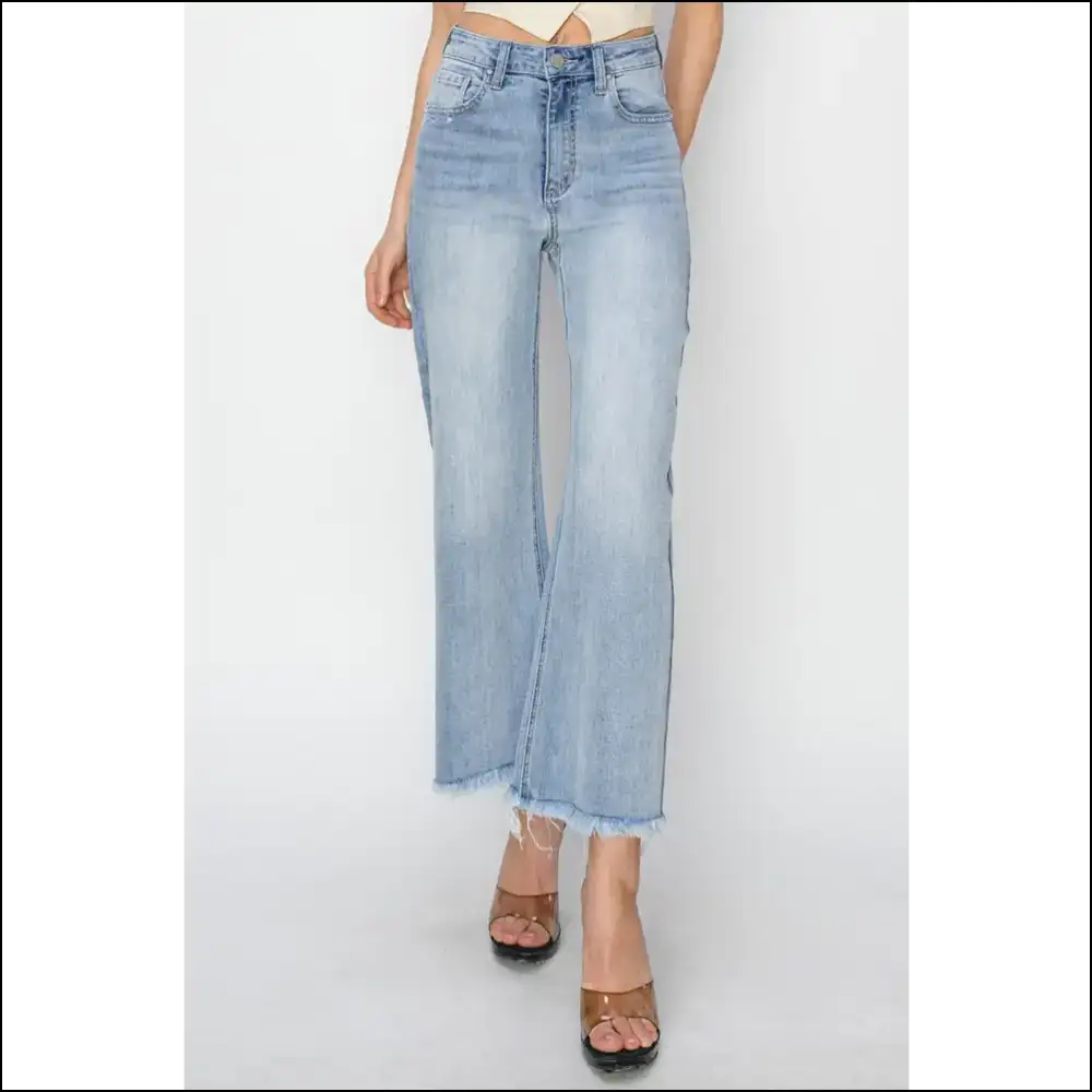 Rock your Risen High Rise Crop Jeans: where Style Meets Sassy! 😎👖 - Light / 2xl - Jeans on Sale Worldwide Shipping