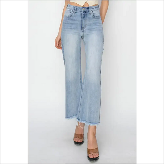 Rock your Risen High Rise Crop Jeans: where Style Meets Sassy! 😎👖 - Light / 2xl - Jeans on Sale Worldwide Shipping