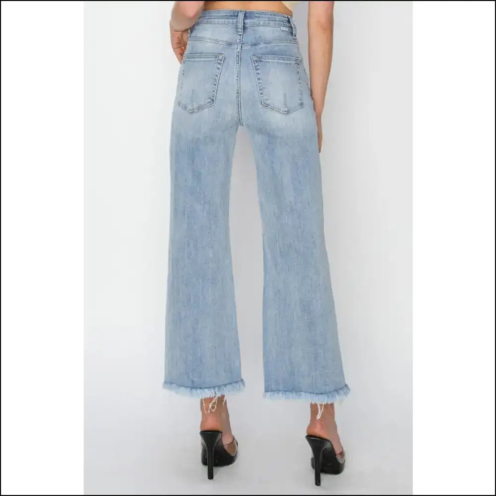 Rock your Risen High Rise Crop Jeans: where Style Meets Sassy! 😎👖 - Jeans on Sale Worldwide Shipping