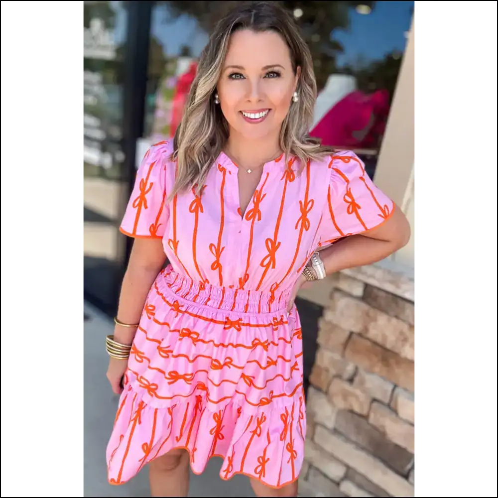Rose Bow Ruffled Plus Size Dress: Finally a Dress that Fits my Fabulousness 🌹! - Short Dresses on Sale Worldwide Shipping