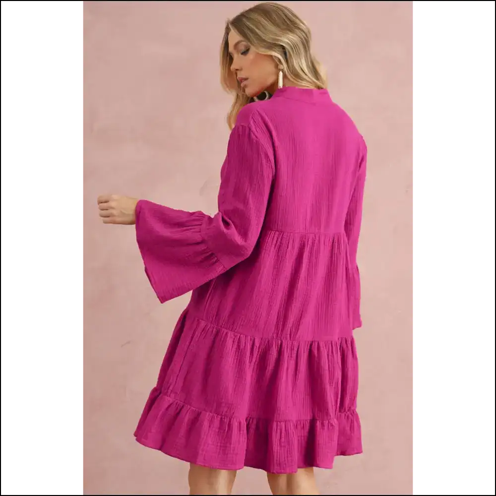 Rose Crinkled Tiered Dress: so Cute it Hurts 🌹 Needful Things - Short Dresses on Sale Worldwide Shipping