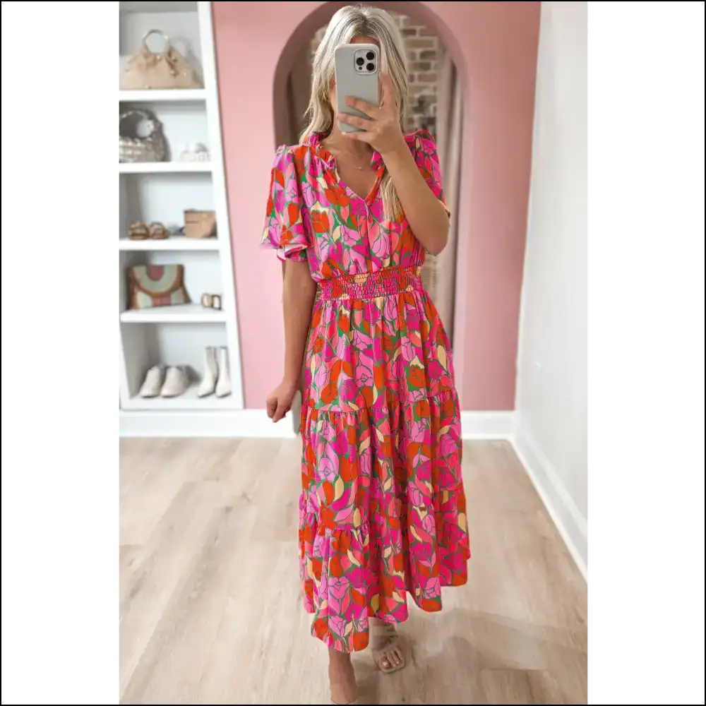 Rose Floral Flounce: Garden Party Goddess 🌹 Needful Things - Maxi Dresses on Sale Worldwide Shipping
