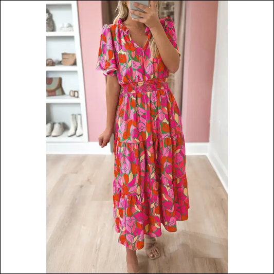 Rose Floral Flounce: Garden Party Goddess 🌹 Needful Things - s - Maxi Dresses on Sale Worldwide Shipping