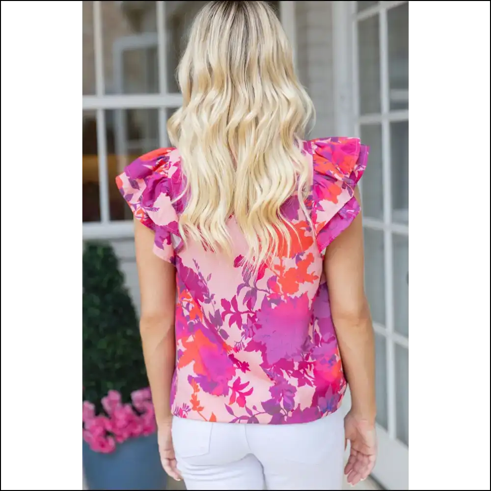 Rose Floral Flutter: Sleeveless Shirt Problems? 🌹 - Shirts Tank Tops on Sale Worldwide Shipping