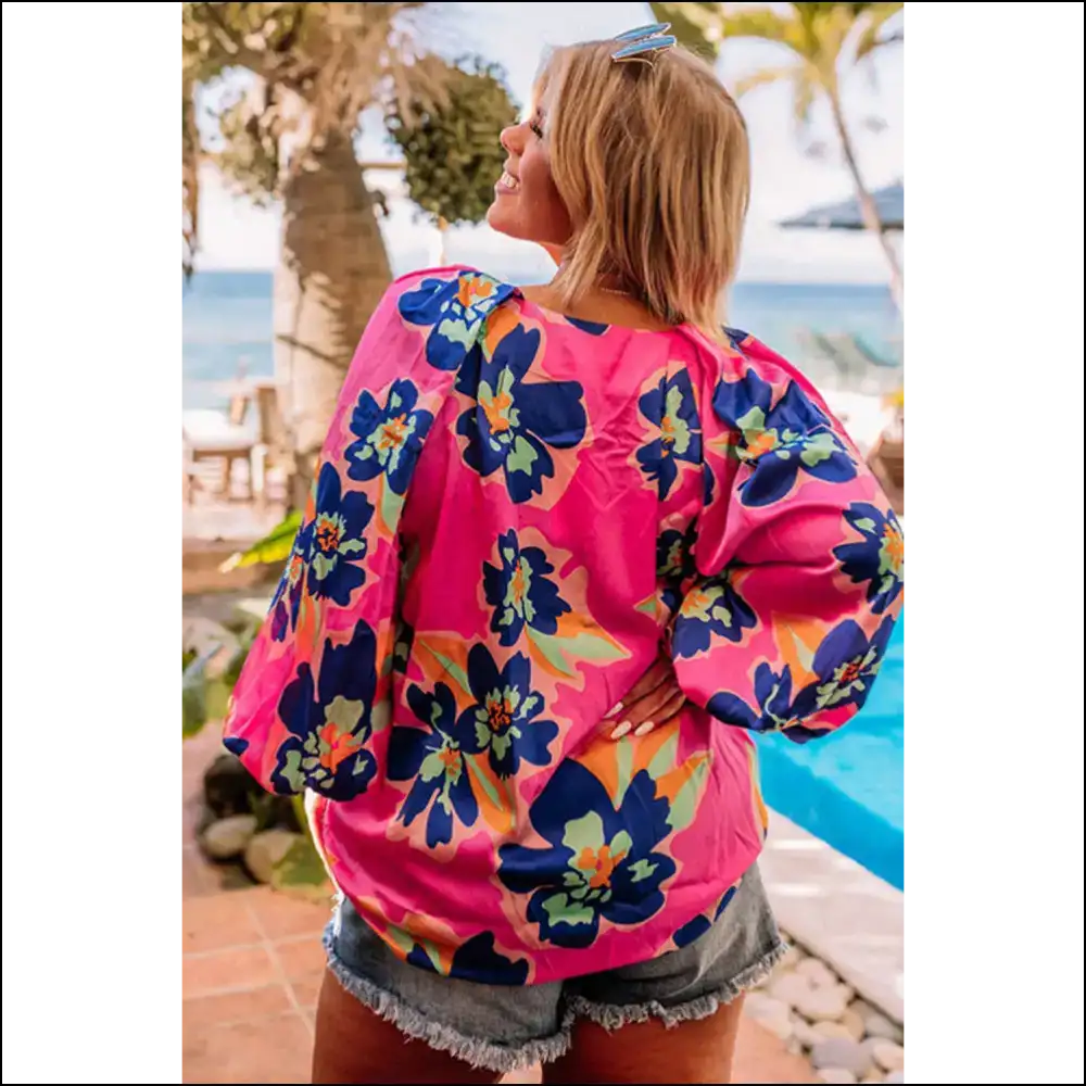 Rose Floral Plus Size Blouse: Goddess Vibes Only! 🌹needful Things - Tops on Sale Worldwide Shipping