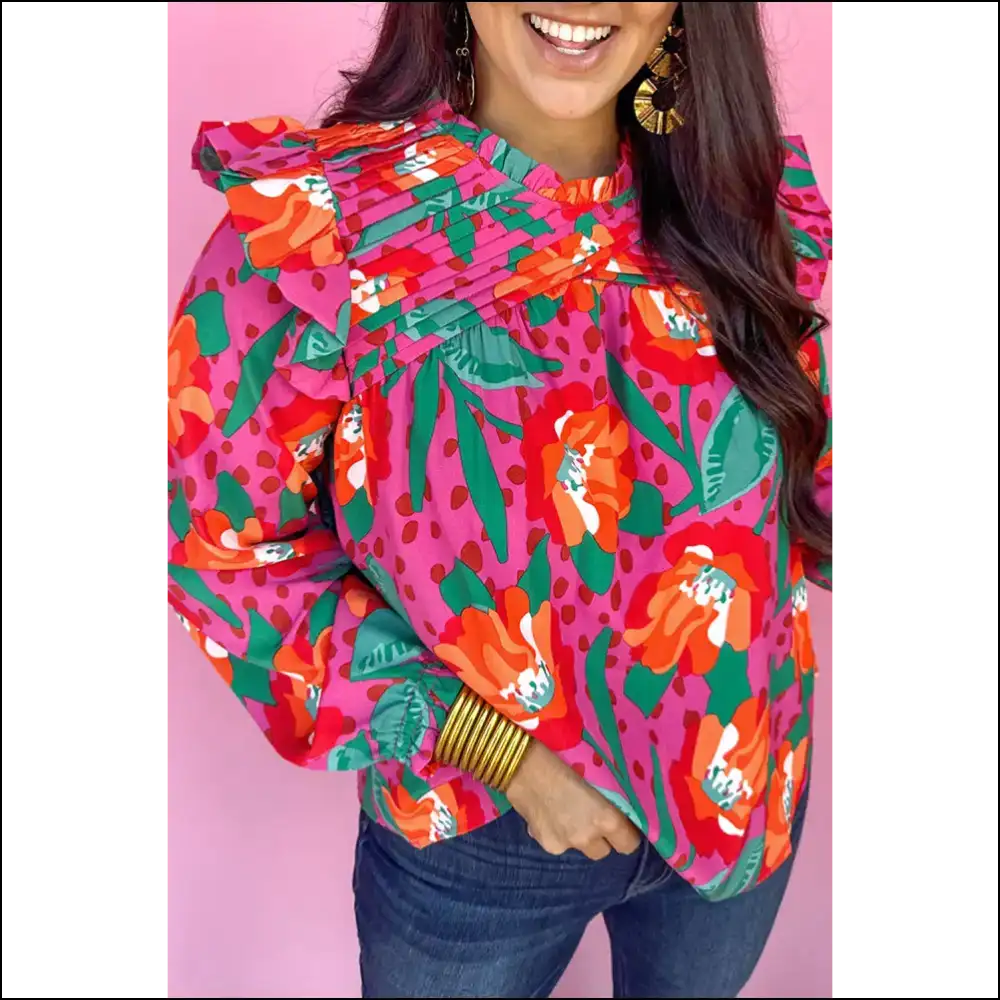 Rose Floral Print: Finally a Top that Gets Me! - Needful Things 🌹💀 - 1x - Plus Size Tops on Sale Worldwide Shipping