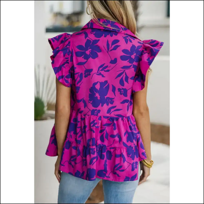 Rose Floral Print: from Frumpy to Fabulous! 🌹 Needful Things - Blouses on Sale Worldwide Shipping