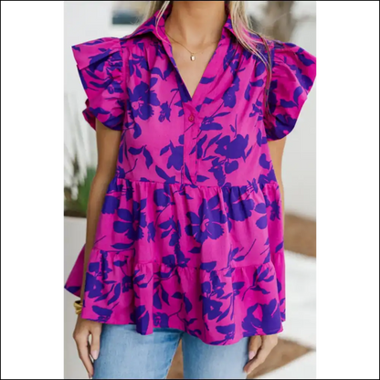 Rose Floral Print: from Frumpy to Fabulous! 🌹 Needful Things - Blouses on Sale Worldwide Shipping