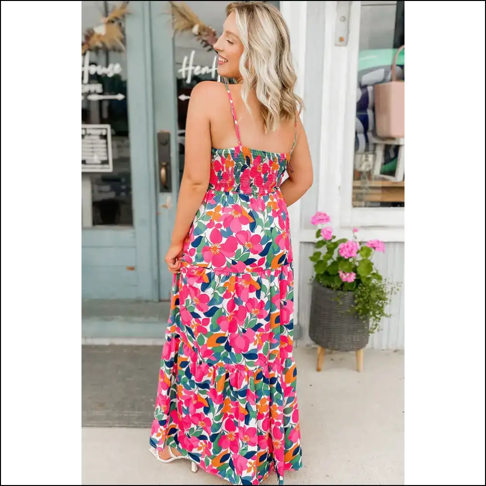 Rose Floral Twist v Neck Maxi Dress: Ditch the Pants Embrace Plants! 🌹 Needful Things - Dresses on Sale Worldwide Shipping