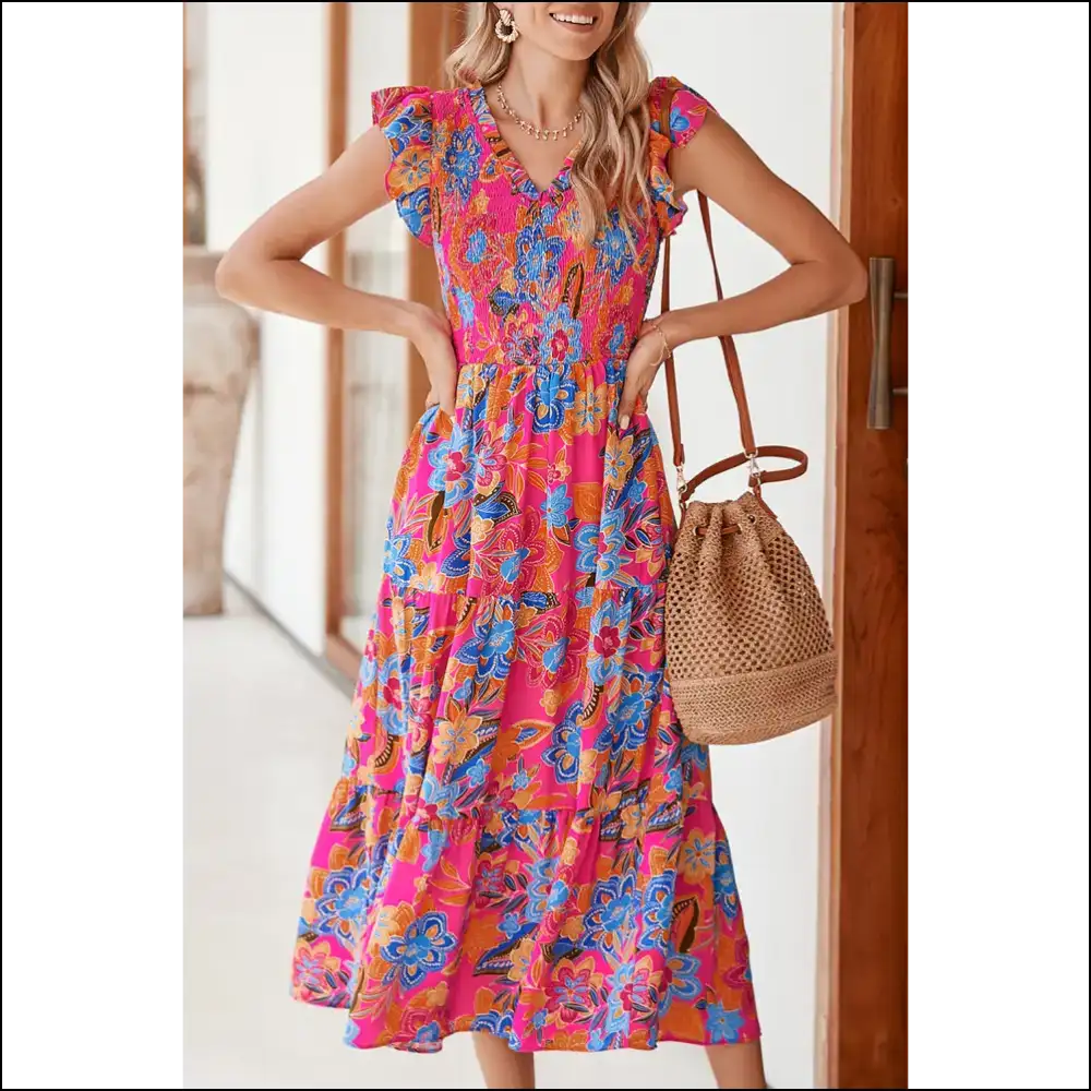 Rose Red Boho Dress: Needful Things for when you Feel Good 🌹😈 - s - Maxi Dresses on Sale Worldwide Shipping