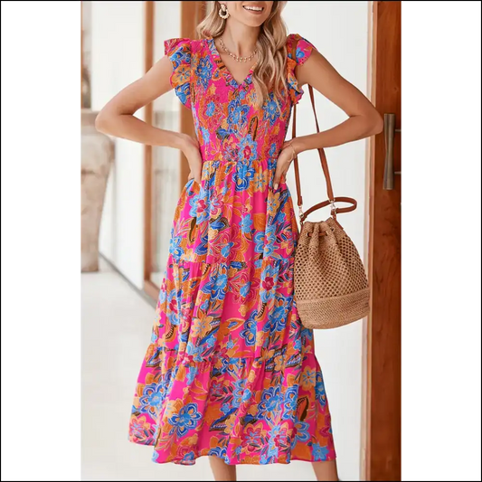 Rose Red Boho Dress: Needful Things for when you Feel Good 🌹😈 - s - Maxi Dresses on Sale Worldwide Shipping