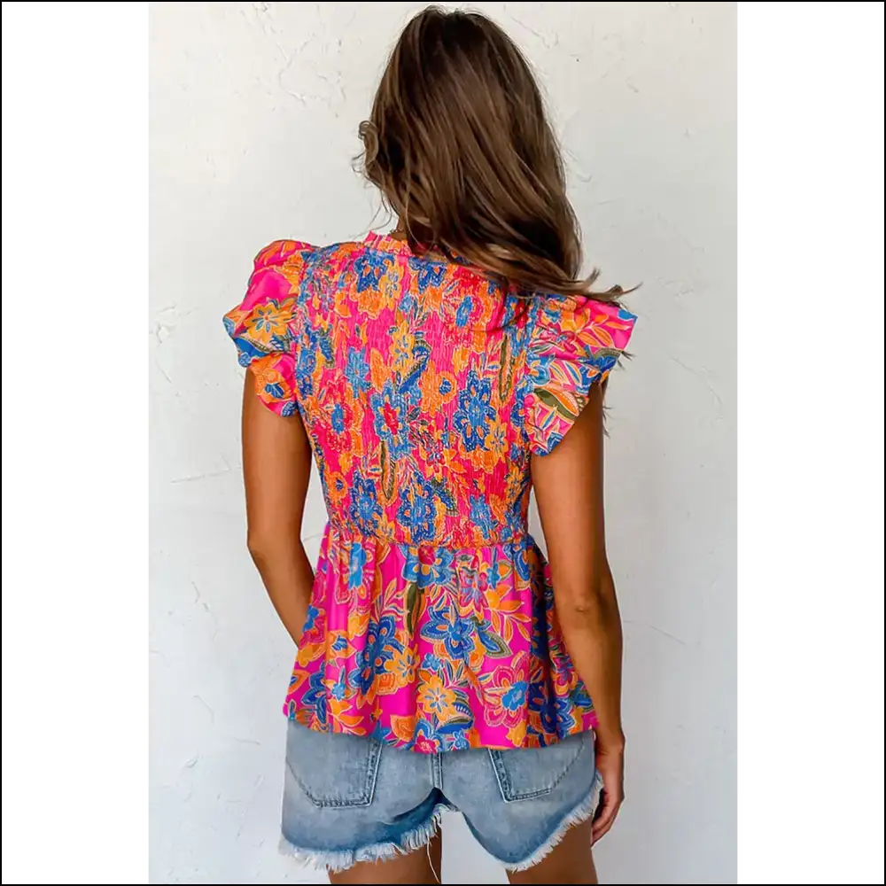 Rose Red Boho Top: from Frump to Flower at Needful Things 🌹 - Sleeveless Shirts Tank Tops on Sale Worldwide Shipping
