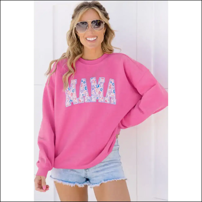 Rose Red Floral Mama Sweatshirt: Surviving Motherhood in Style 🌹 - Sweatshirts & Hoodies on Sale Worldwide Shipping