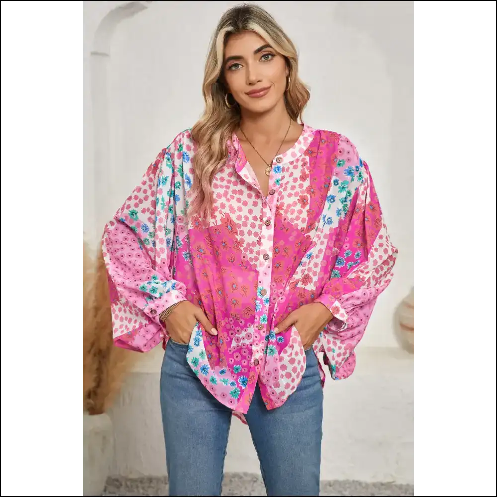Rose Red Floral Print: so Comfy Youll Forget Pants. 🌹needful Things - s - Blouses on Sale Worldwide Shipping