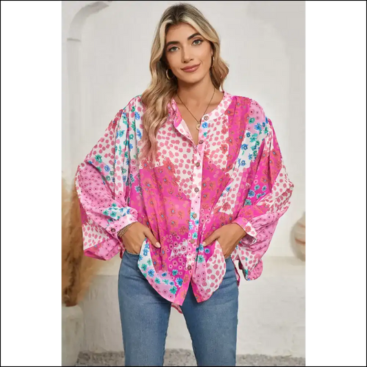 Rose Red Floral Print: so Comfy Youll Forget Pants. 🌹needful Things - s - Blouses on Sale Worldwide Shipping