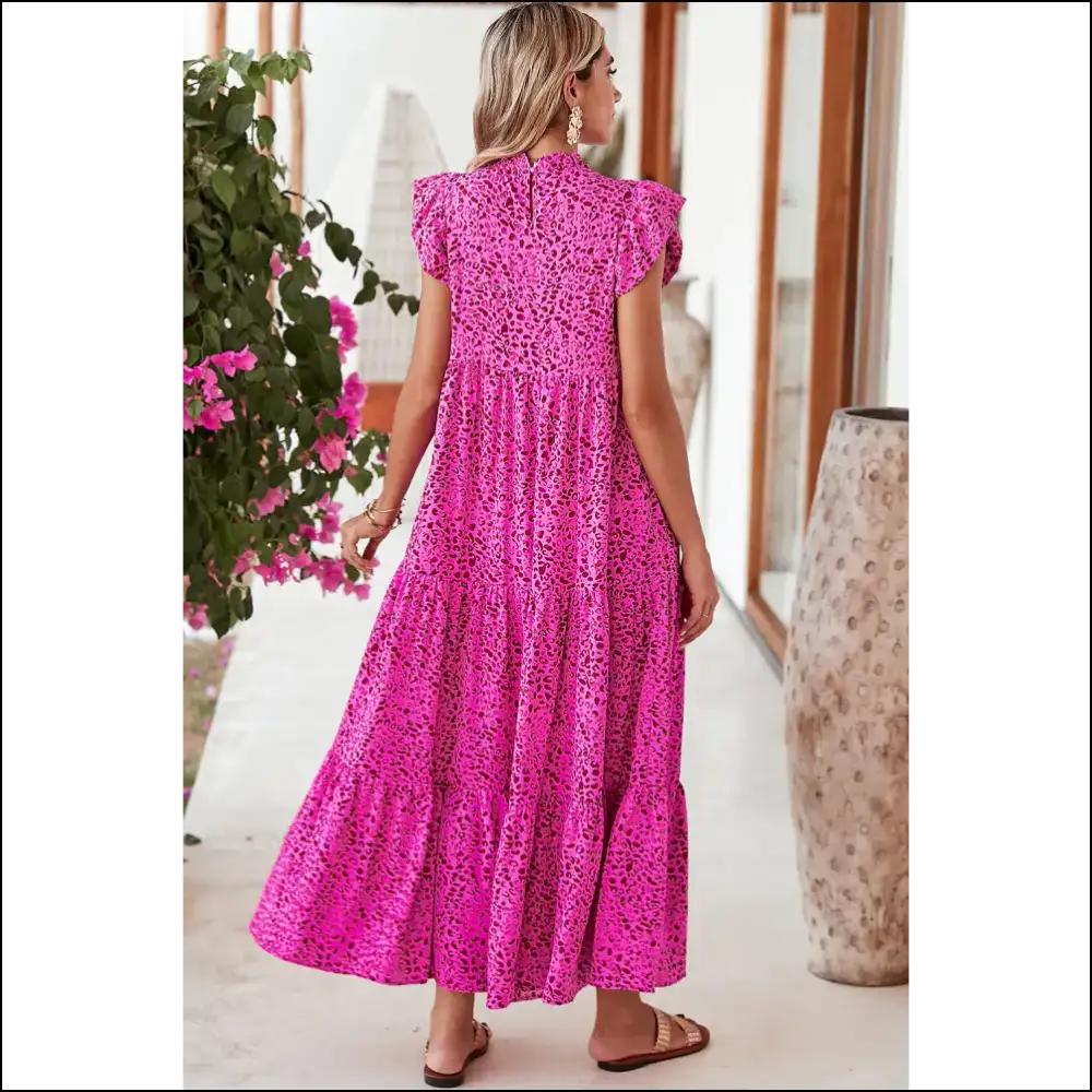 Rose Red Leopard: Unleash your Inner Party Animal 🐆 in this Dress from Needful Things! - Maxi Dresses on Sale Worldwide Shipping