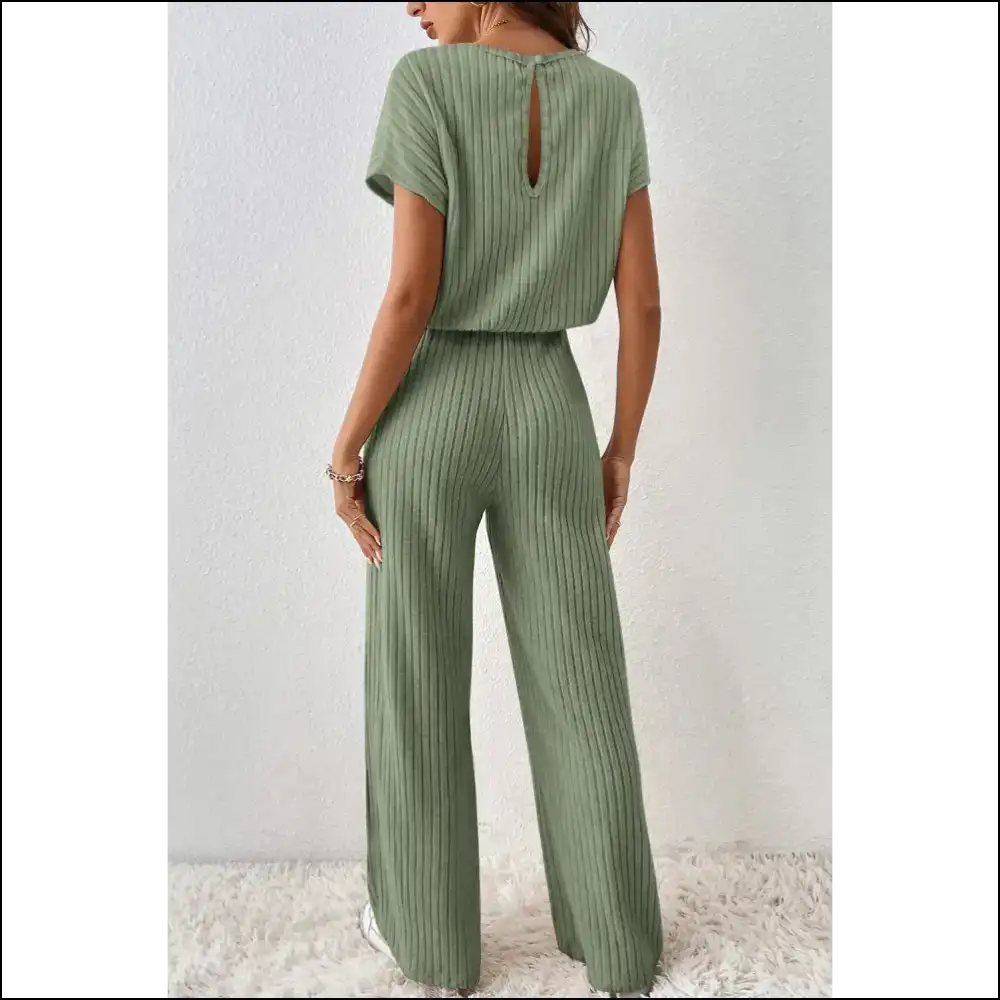 Rose Red Ribbed Jumpsuit: Dangerously Diva-licious 🔥 - Jumpsuits & Rompers on Sale Worldwide Shipping