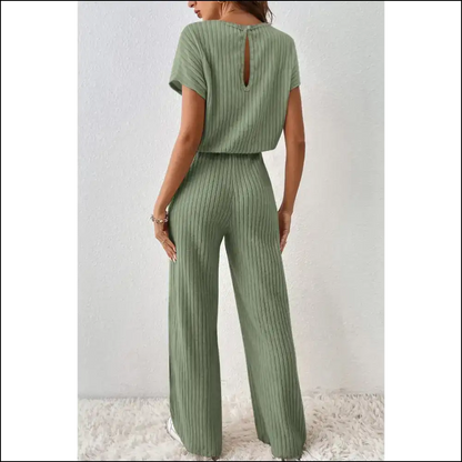 Rose Red Ribbed Jumpsuit: Dangerously Diva-licious 🔥 - Jumpsuits & Rompers on Sale Worldwide Shipping