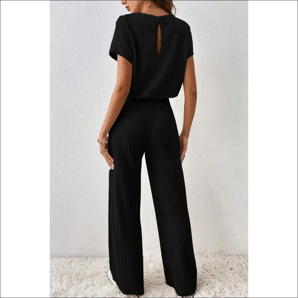 Rose Red Ribbed Jumpsuit: Dangerously Diva-licious 🔥 - Jumpsuits & Rompers on Sale Worldwide Shipping
