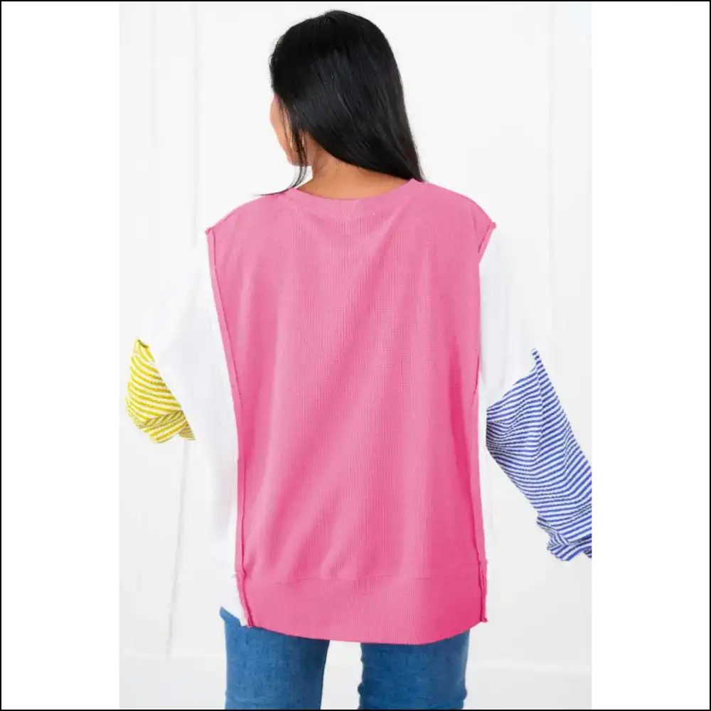 Rose Red Striped Long Sleeve: Finally a Top that Fits! 🌹 Needful Things - Plus Size Tops on Sale Worldwide Shipping