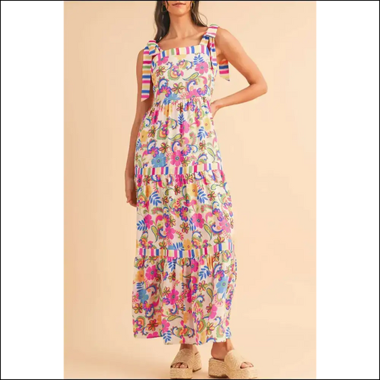 Rose Red Striped Maxi Dress: Dress to Frill! 🌹 Needful Things Approved - s - Dresses on Sale Worldwide Shipping