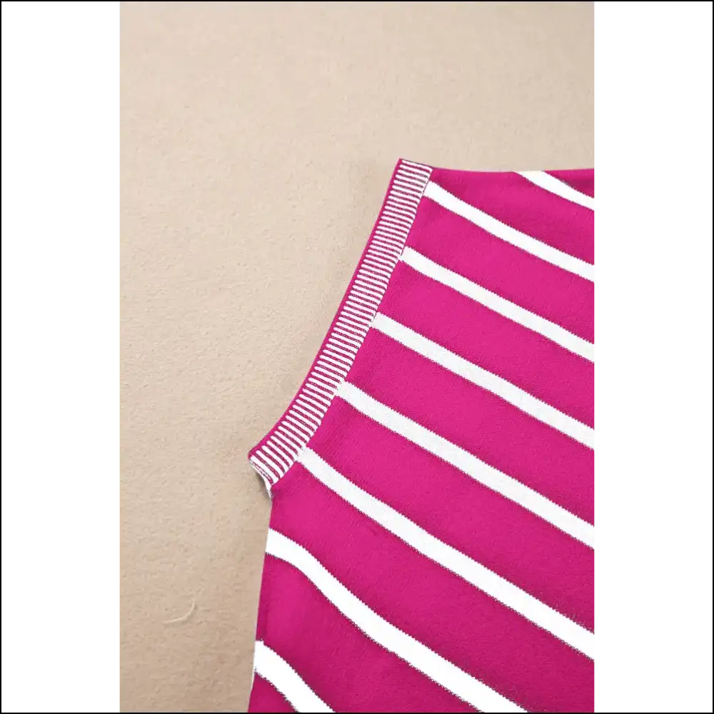 Rose Stripe Knitted Tee: so Comfy Youll Forget Pants Exist! 🌹needful Things - t Shirts on Sale Worldwide Shipping