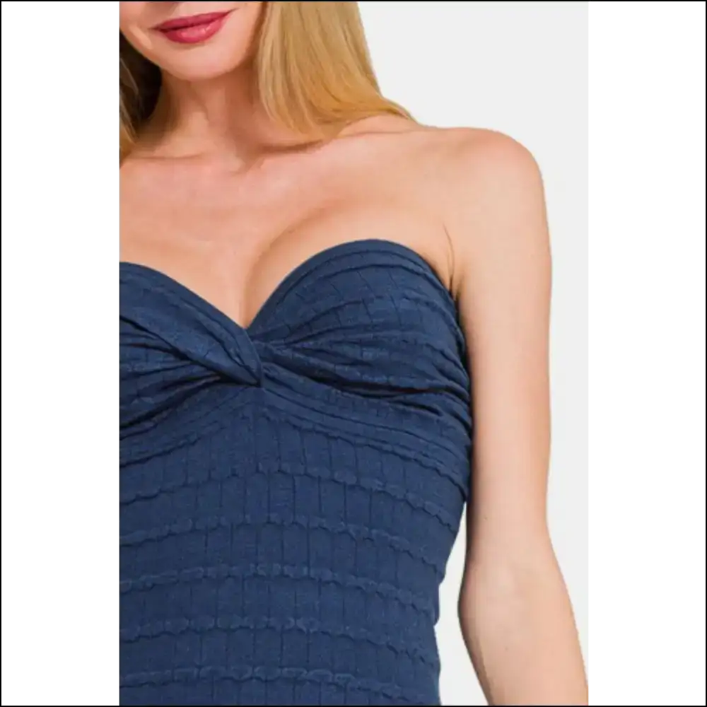 Ruched Twisted Sweetheart Neck Top - Tank Tops on Sale Worldwide Shipping