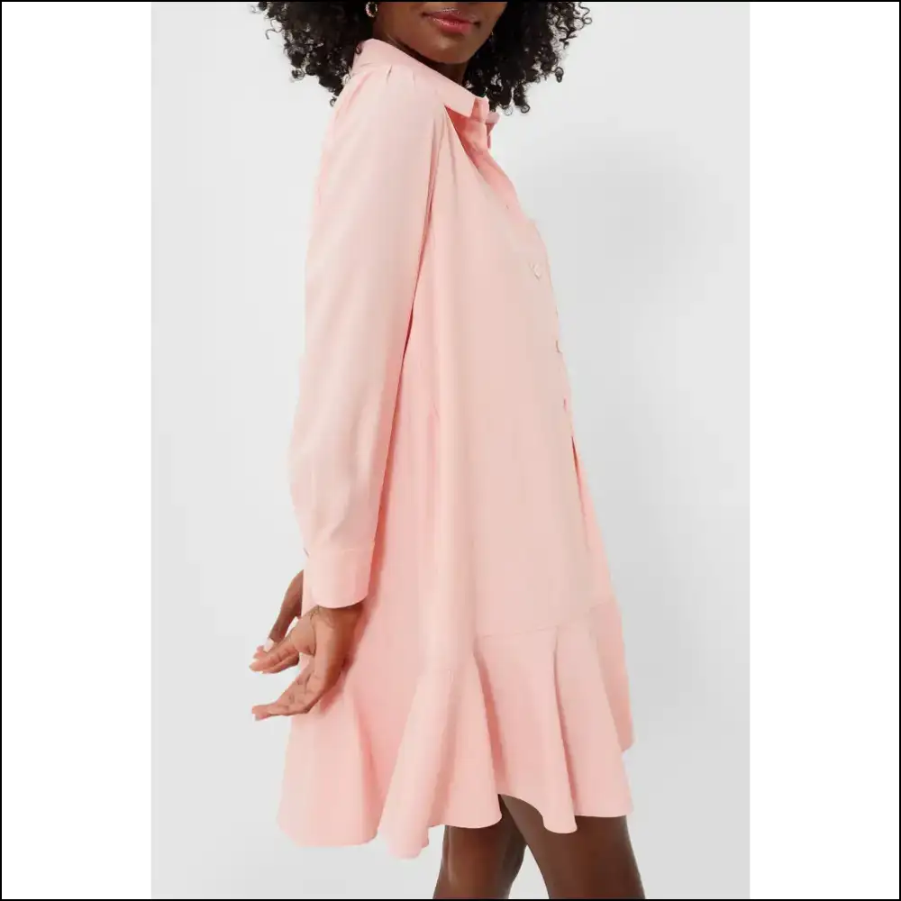 Ruffle Hem Mini Shirt Dress: Dangerously Cute from Needful Things😈 - Short Dresses on Sale Worldwide Shipping