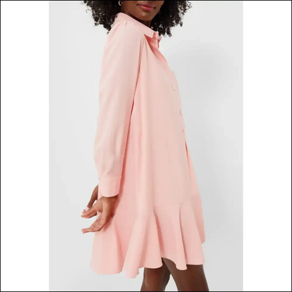 Ruffle Hem Mini Shirt Dress: Dangerously Cute from Needful Things😈 - Short Dresses on Sale Worldwide Shipping