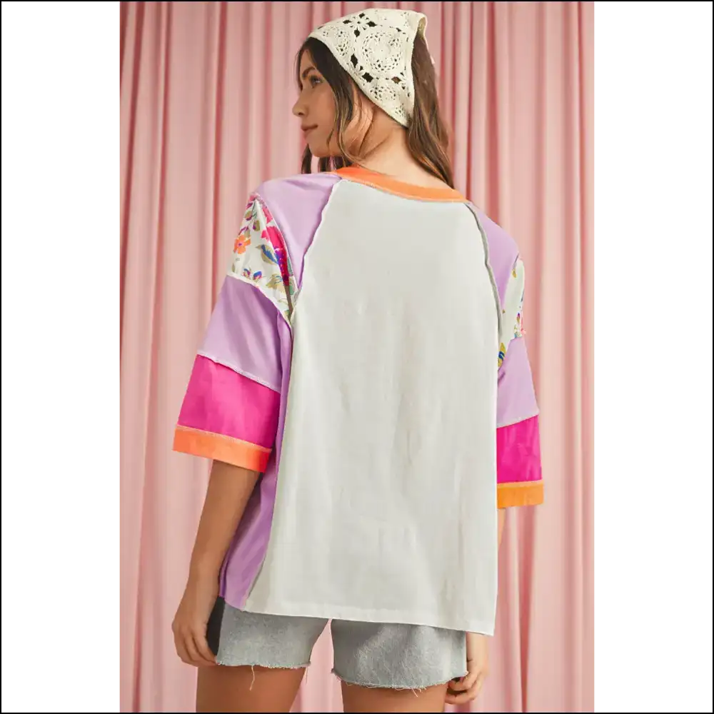 Sachet Pink Floral Disasterpiece (but Like a *good* Disaster) - Blouses on Sale Worldwide Shipping