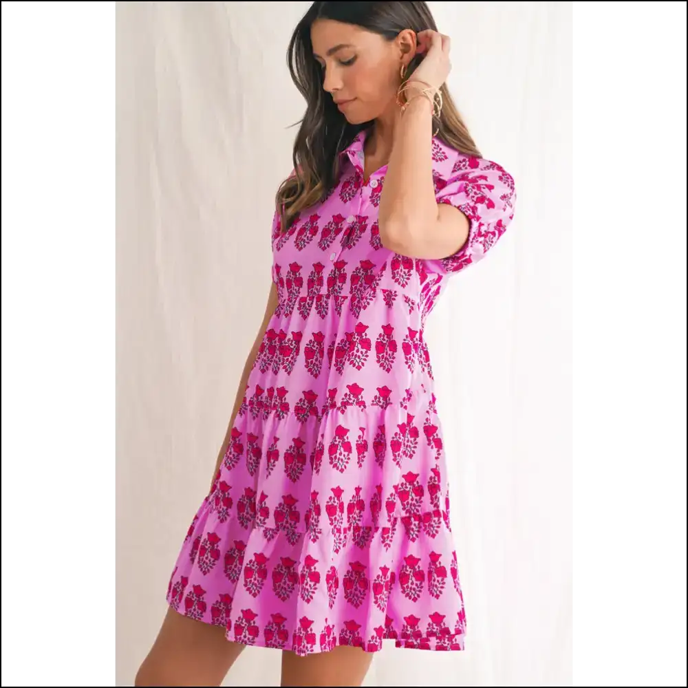 Sachet Pink Floral Mini Dress: Dressed to Frill at Needful Things 🌸💀 - Short Dresses on Sale Worldwide Shipping