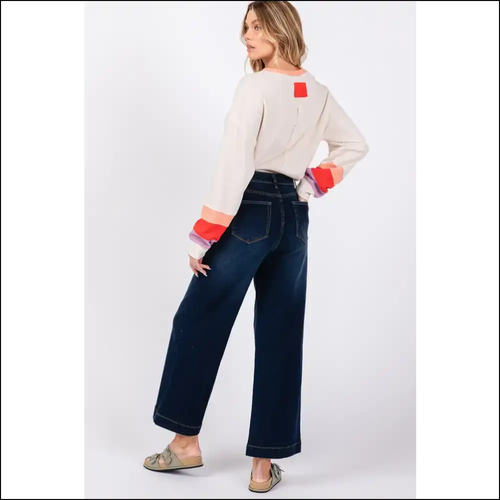 Sage + Fig High Waist Wide Leg Jeans: Because Comfort is the New Black! 💁‍♀️👖 - Jeans on Sale Worldwide Shipping