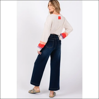 Sage + Fig High Waist Wide Leg Jeans: Because Comfort is the New Black! 💁‍♀️👖 - Jeans on Sale Worldwide Shipping