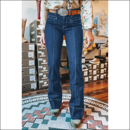 Sail Blue Straight Jeans: Leg Day’s Biggest Flex from Needful Things 👖 - 4 - Jeans on Sale Worldwide Shipping