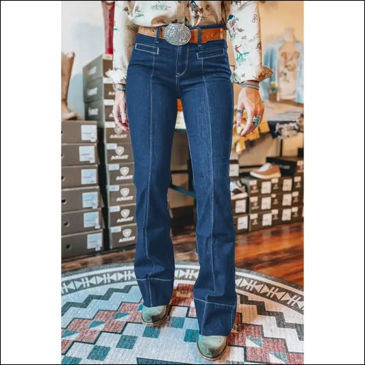 Sail Blue Straight Jeans: Leg Day’s Biggest Flex from Needful Things 👖 - 4 - Jeans on Sale Worldwide Shipping