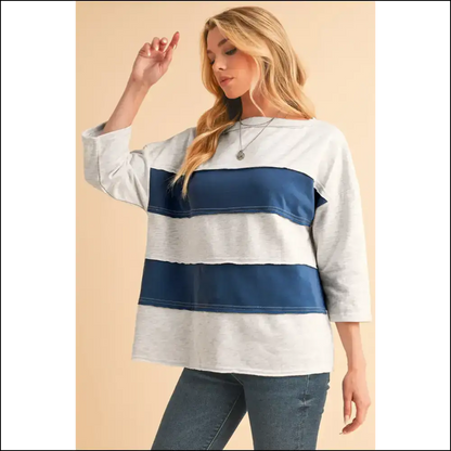 Sail Blue Striped Sweatshirt: Huggable Fashion! Sweatshirts & Hoodies on Sale Worldwide Shipping