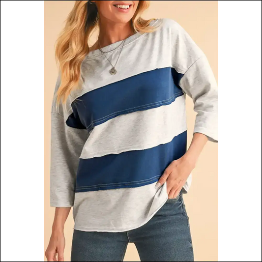 Sail Blue Striped Sweatshirt: Huggable Fashion! s - Sweatshirts & Hoodies on Sale Worldwide Shipping