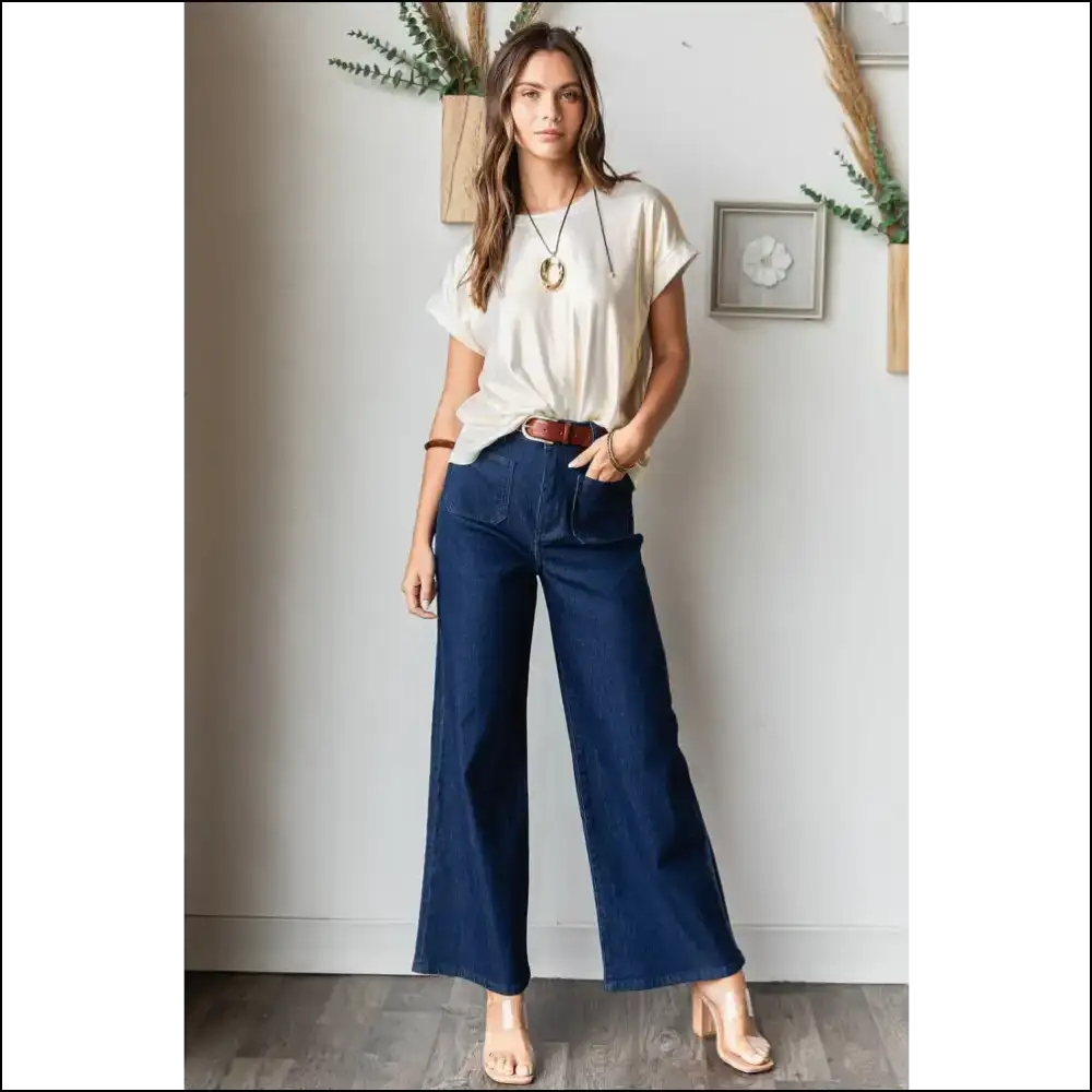 Sashay Away in Comfort: Mittoshop High Waist Wide Leg Jeans are Here! 👖✨ - on Sale Worldwide Shipping