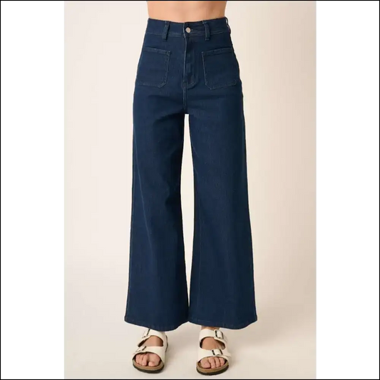 Sashay Away in Comfort: Mittoshop High Waist Wide Leg Jeans are Here! 👖✨ - Dark / s - on Sale Worldwide Shipping