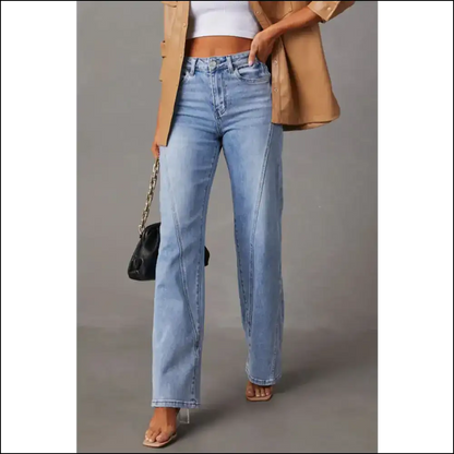 Sashay in Style: Chic High Waist Straight Jeans for Sass & Class! 😂👖💁‍♀️ - on Sale Worldwide Shipping
