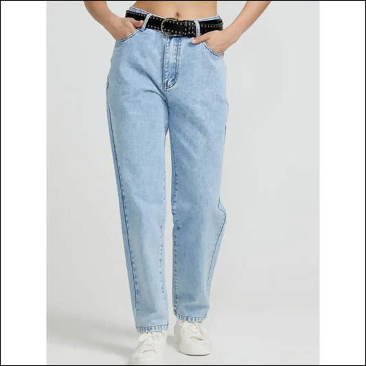 Sassy and Classy: Pocketed Straight Leg Jeans for Hiding Snacks 🍕👖 - Light / Xl - on Sale Worldwide Shipping