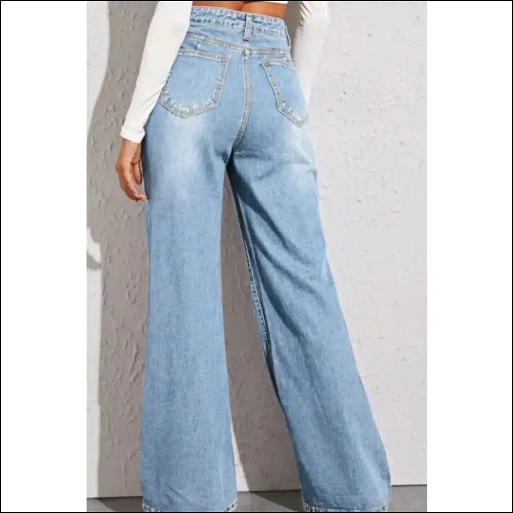 Sassy High Waist Wide Leg Jeans - for when You’re Ready to Conquer the World! - on Sale Worldwide Shipping