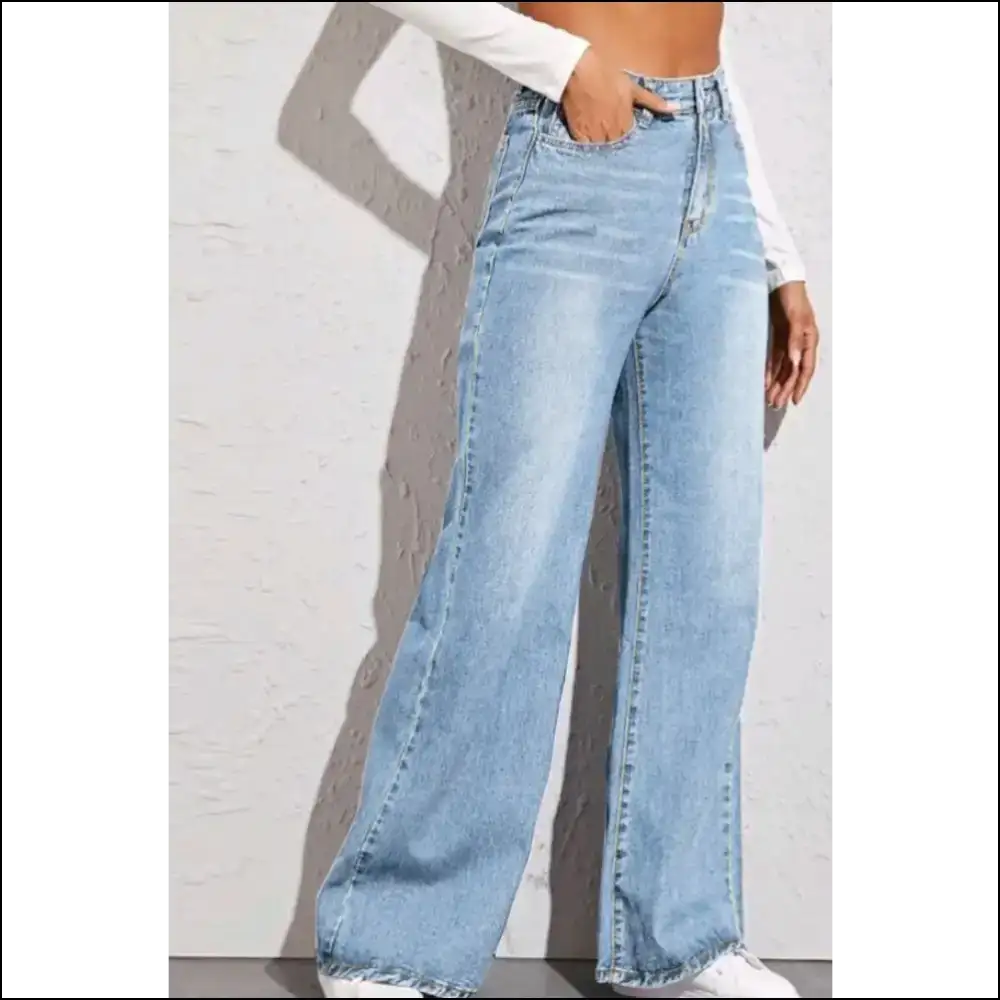 Sassy High Waist Wide Leg Jeans - for when You’re Ready to Conquer the World! - on Sale Worldwide Shipping