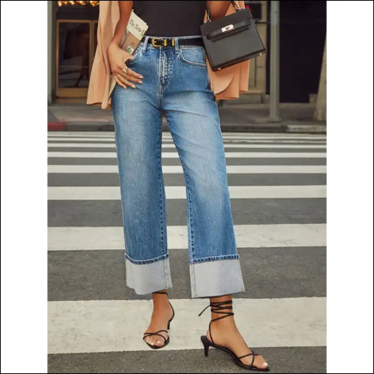 Sassy High Waisted Straight Leg Jeans: Jeans that Dare to Care! 😂👖✨ - Medium / s - on Sale Worldwide Shipping