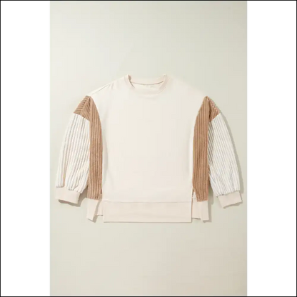 Sassy Slit Color Block Long Sleeve Sweatshirt - Sweatshirts & Hoodies on Sale Worldwide Shipping