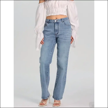 Sassy Straight Jeans: Because Confidence Looks Good on Everyone! - Jeans on Sale Worldwide Shipping